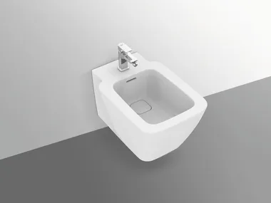 STRADA II - T2969 - Wall-hung ceramic bidet with overflow _ Ideal Standard